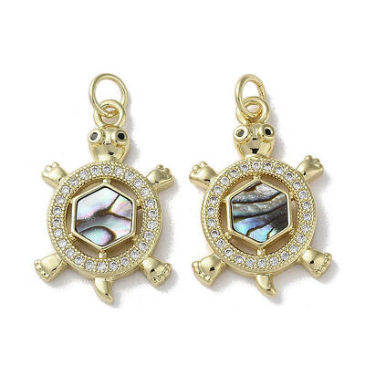 Brass Micro Pave Cubic Zirconia Pendants