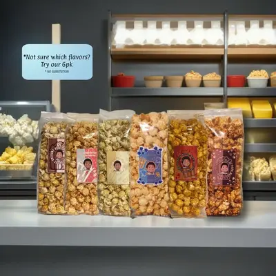 6 Pack Of Gregory Kettle Be Popn Variety Pack Corn Snack