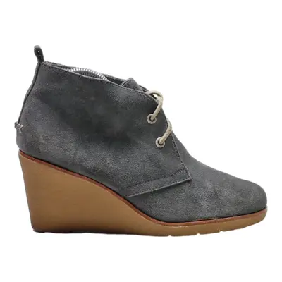 SPERRY Platform Ankle Boots Grey Suede Womens UK 7