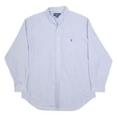 RALPH LAUREN Mens Shirt Blue Striped Long Sleeve 2XL