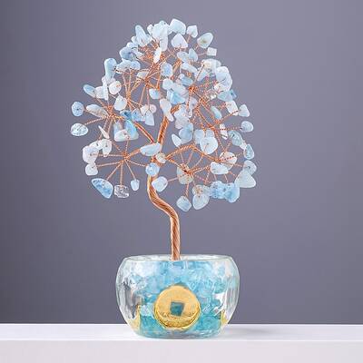 Natural Aquamarine Sculpture Display Decorations