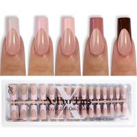 SXC Cosmetics X-Pro Tips 150/160 Nail Tips ONLY – Skin Tone Nude Series French Tip Press-On Nails Acrylic Soft Gel System f...