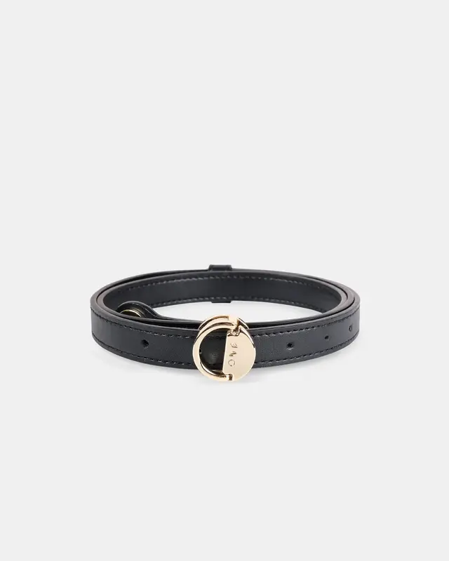 Corn Leather Belt | Color: Black
