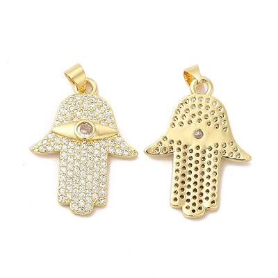 Rack Plating Brass Micro Pave Cubic Zirconia Pendants