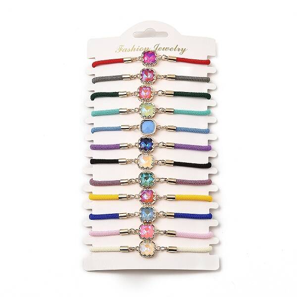 12Pcs 12 Colors Polyester Bracelets