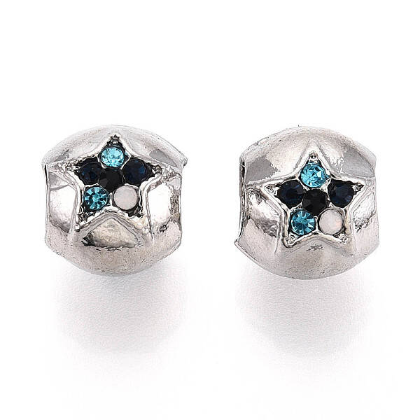 Alloy Rhinestone European Beads