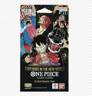 Bandai One Piece OP-09 Emperors in the New World Sleeved Booster Pack Blister Card Game 12-Card Pack for Collectors Emperors ...