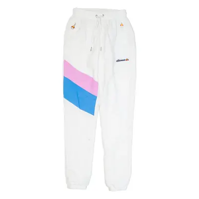 ELLESSE Womens Track Pants White Tapered UK 6 W22 L29