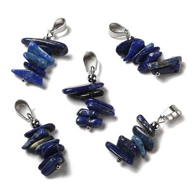 Natural Lapis Lazuli Chip Pendants