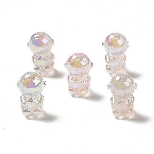 UV Plating Rainbow Iridescent Acrylic Beads