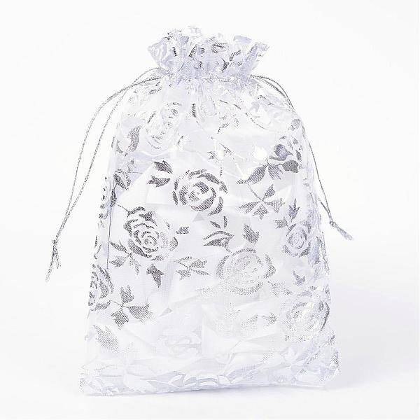 Rose Printed Organza Bags