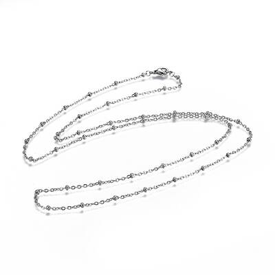 Tarnish Resistant 304 Stainless Steel Cable Chain Necklaces