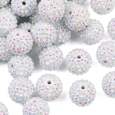 AB-Color Resin Rhinestone Beads