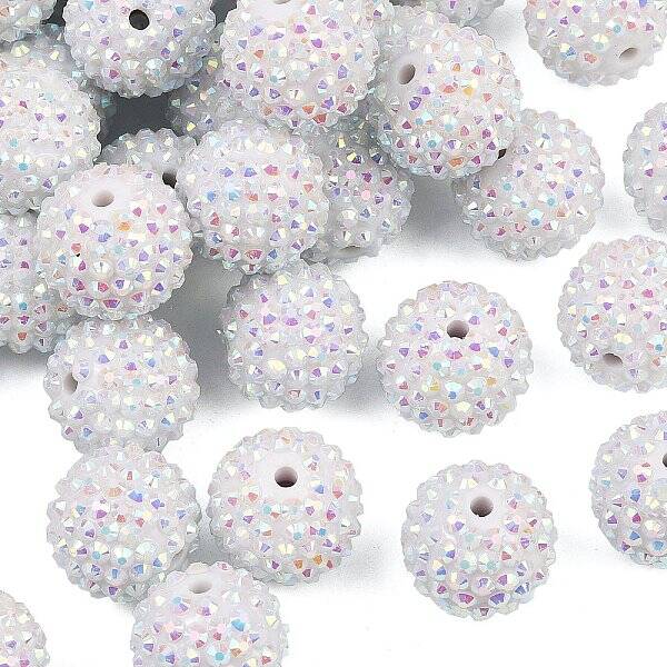AB-Color Resin Rhinestone Beads