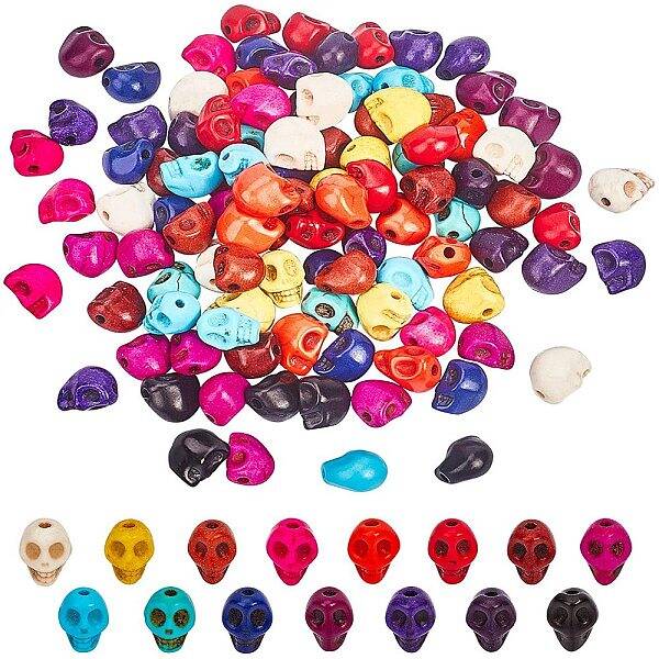 15 Colors Dyed Synthetic Turquoise Beads