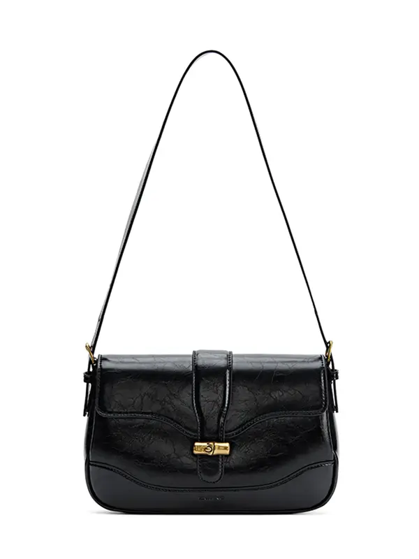 Smting Flap Bag with Bamboo Lock