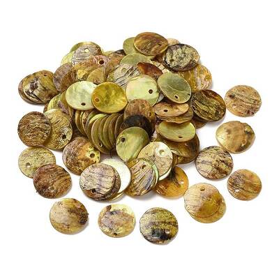 Spray Painted Natural Akoya Shell Charms