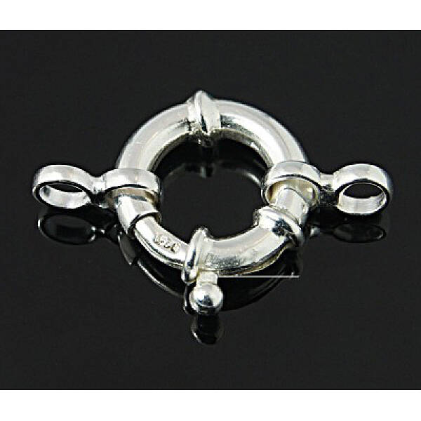 925 Sterling Silver Spring Ring Clasps
