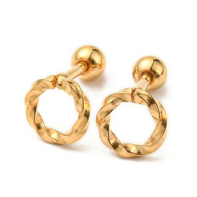 Ion Plating(IP) 304 Stainless Steel Stud Earrings