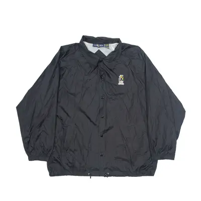 LUNA PIER Coach Jacket Black Nylon Mens L
