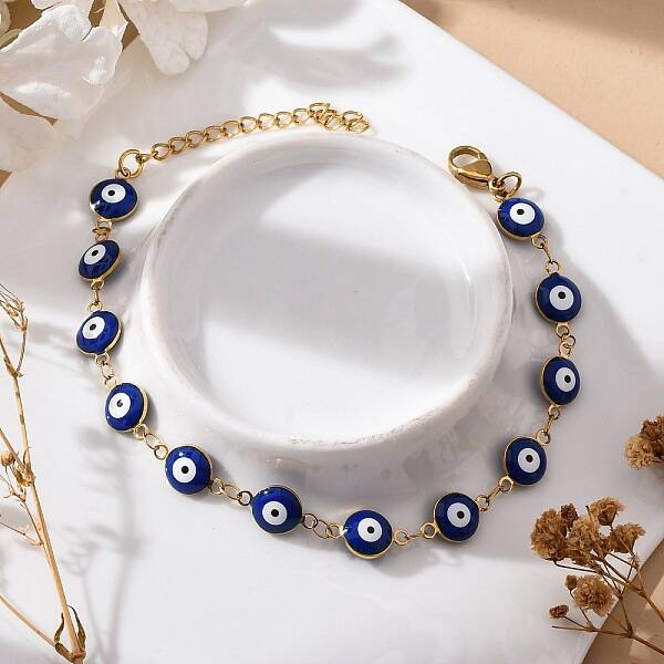 Ion Plating(IP) 304 Stainless Steel Link Bracelets