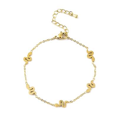 Ion Plating(IP) 304 Stainless Steel Link Chain Bracelets for Women