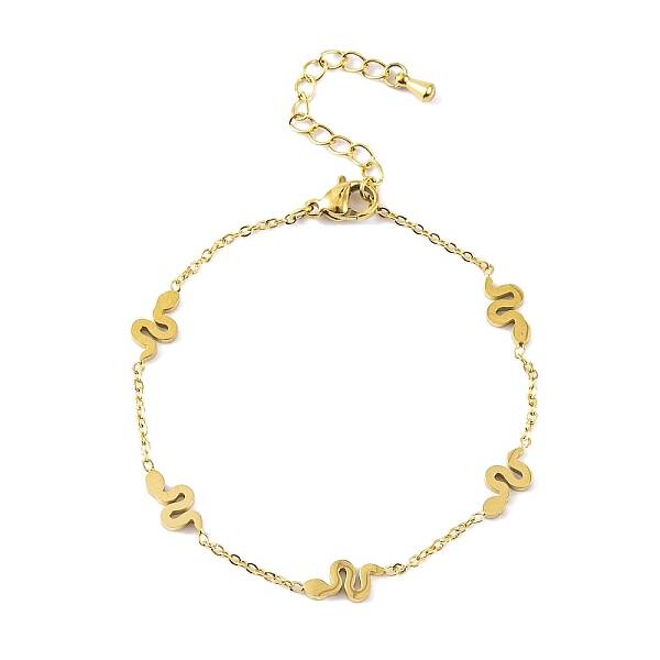 Ion Plating(IP) 304 Stainless Steel Link Chain Bracelets for Women