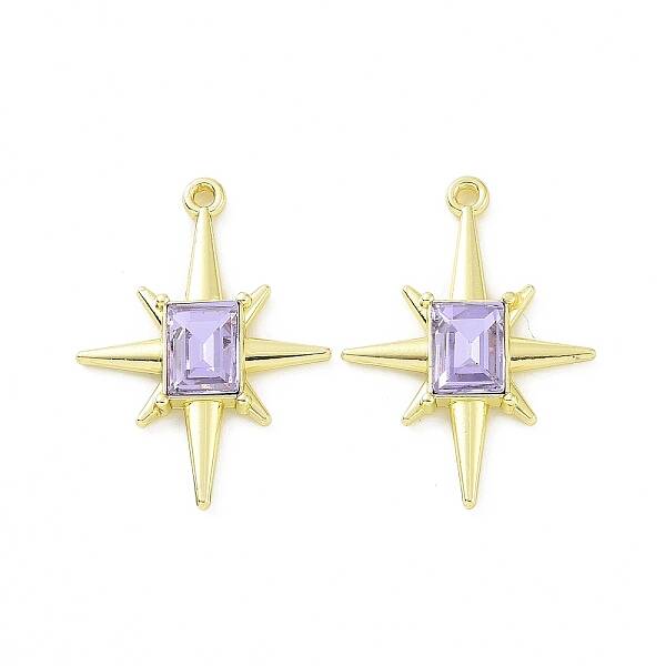 Rack Plating Alloy Glass Pendants