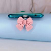 Cute Bowknot Design Phone Dust Plug, 1 Count Creative Design Phone Charging Port Cover, Phone Accessories Compatible with iPh...