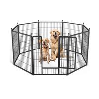 Simple Deluxe 8 Panel Dog Playpen Indoor Outdoor Portable Foldable Metal Fence with Anti-Rust Coating for Large Medium Small ...
