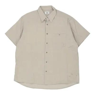 Lacoste Short Sleeve Shirt - 2XL Grey Cotton