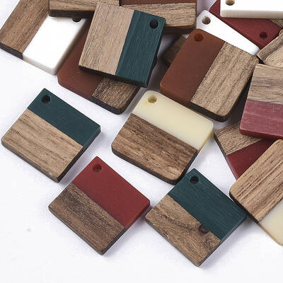 Resin & Walnut Wood Pendants