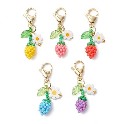 Sunflower Bud Acrylic Glass Seed Beaded Pendant Decorations