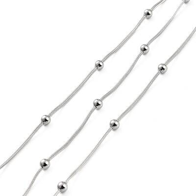 Tarnish Resistant 304 Stainless Steel Snake Chains