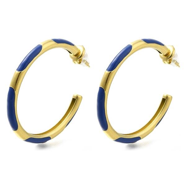 Ion Plating(IP) 304 Stainless Steel Enamel Stud Earrings