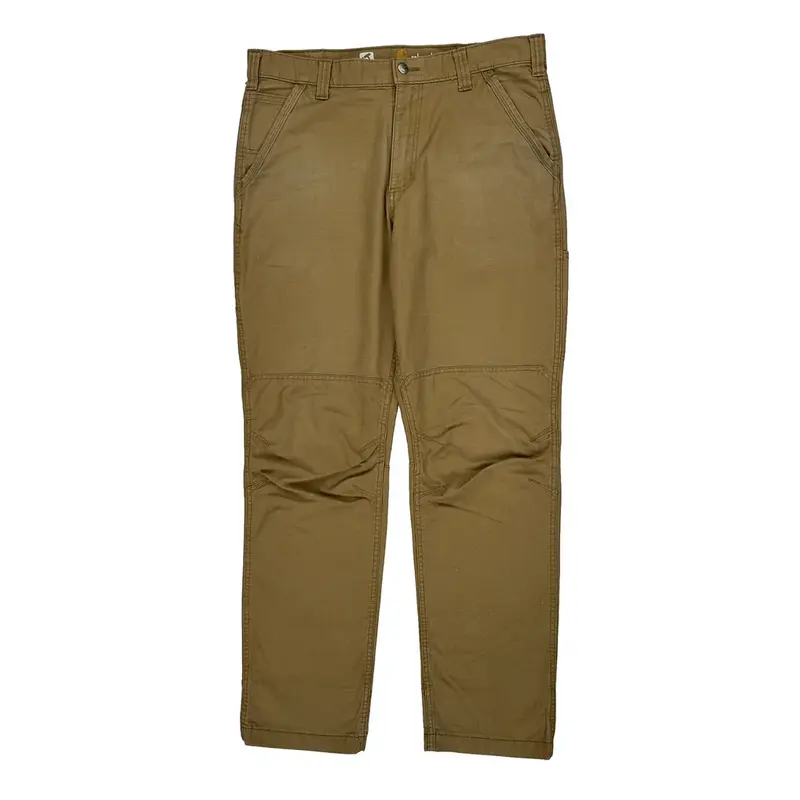 Carhartt Slim Fit Trousers - 36W 33L Brown Cotton Blend | Size: 36″ waist