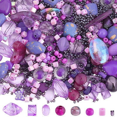 100G 5 Styles Acrylic Beads