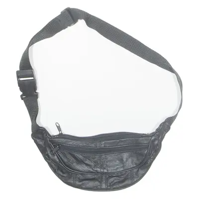 Womens Bum Bag Black Leather 90s