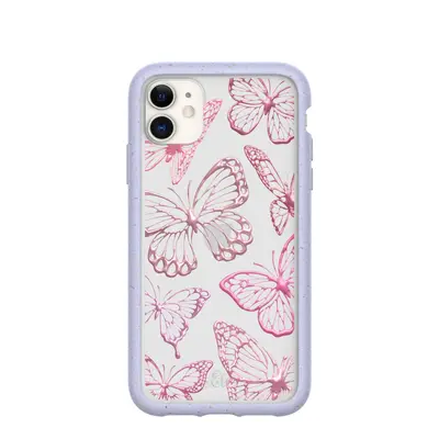 Clear Butterfly Effect iPhone 11 Case With Lavender Ridge