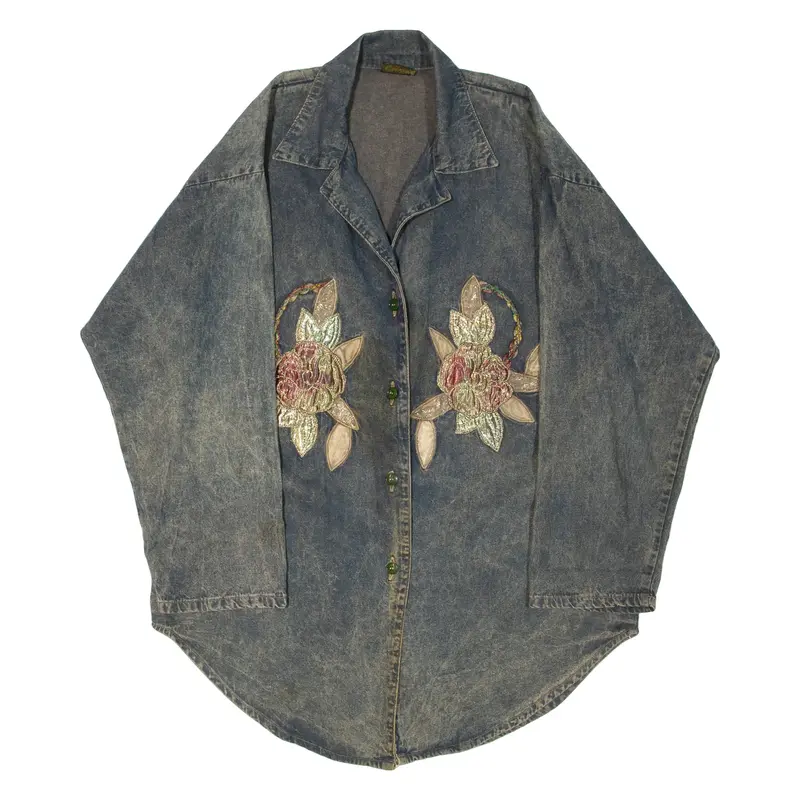 Womens Jacket Grey Floral L