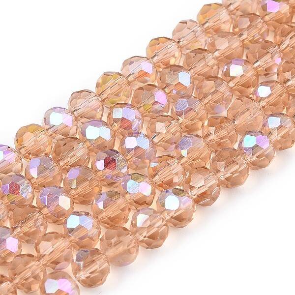 Electroplate Glass Beads Strands
