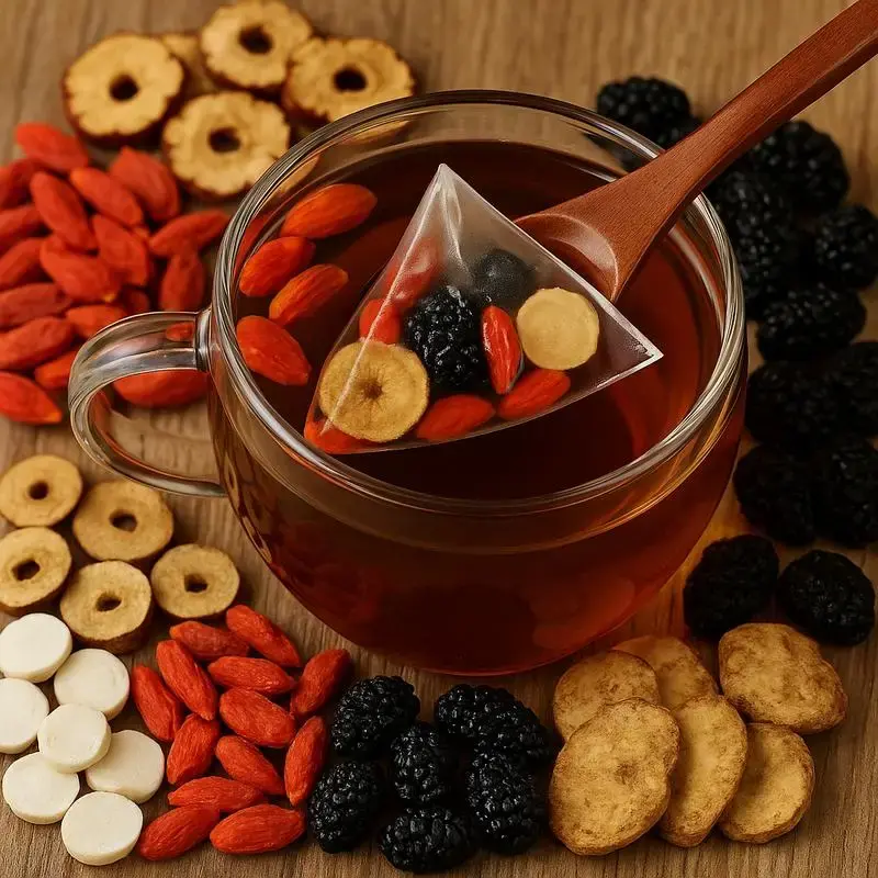 Ginseng five treasures tea combination fragrant tea eight treasures tea red dates and wolfberry tea men's tea tea mulberry he...