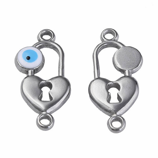 304 Stainless Steel Enamel Connector Charms