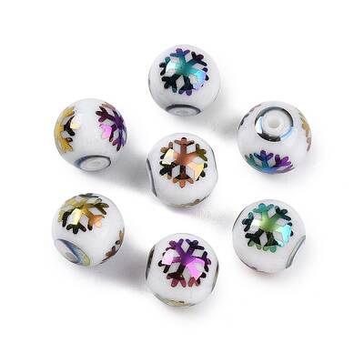 Christmas Opaque Glass Beads