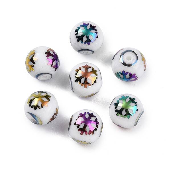 Christmas Opaque Glass Beads