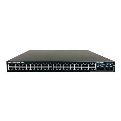 Dell DE6248 | PowerConnect 6200 Series 6248 48 x Ports 10/100/1000Base-T + 4 x Shared SFP Ports Layer 3 Managed 1U Rack-mount...