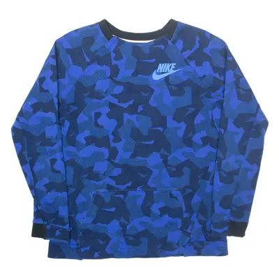 NIKE Boys Sweatshirt Blue XL