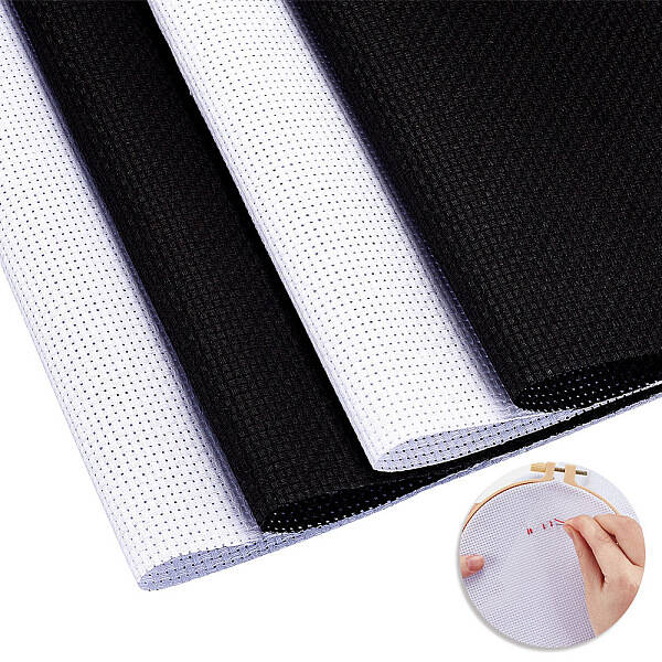 10 Sheets 2 Colors 11CT Cloth Cross Stitch Fabric