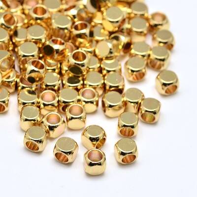 Brass Cube Beads