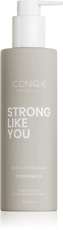ICONIQUE Professional STRONG LIKE YOU Repair and Strengthening Conditioner for Damaged Hair 250 ml
